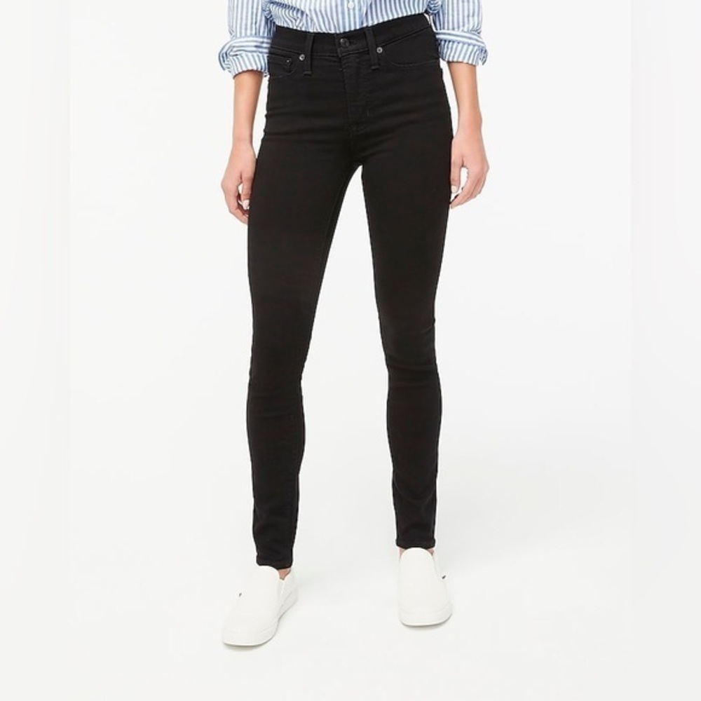 J.Crew Black 10" High Rise Skinny in Signature Stretch Sz 28